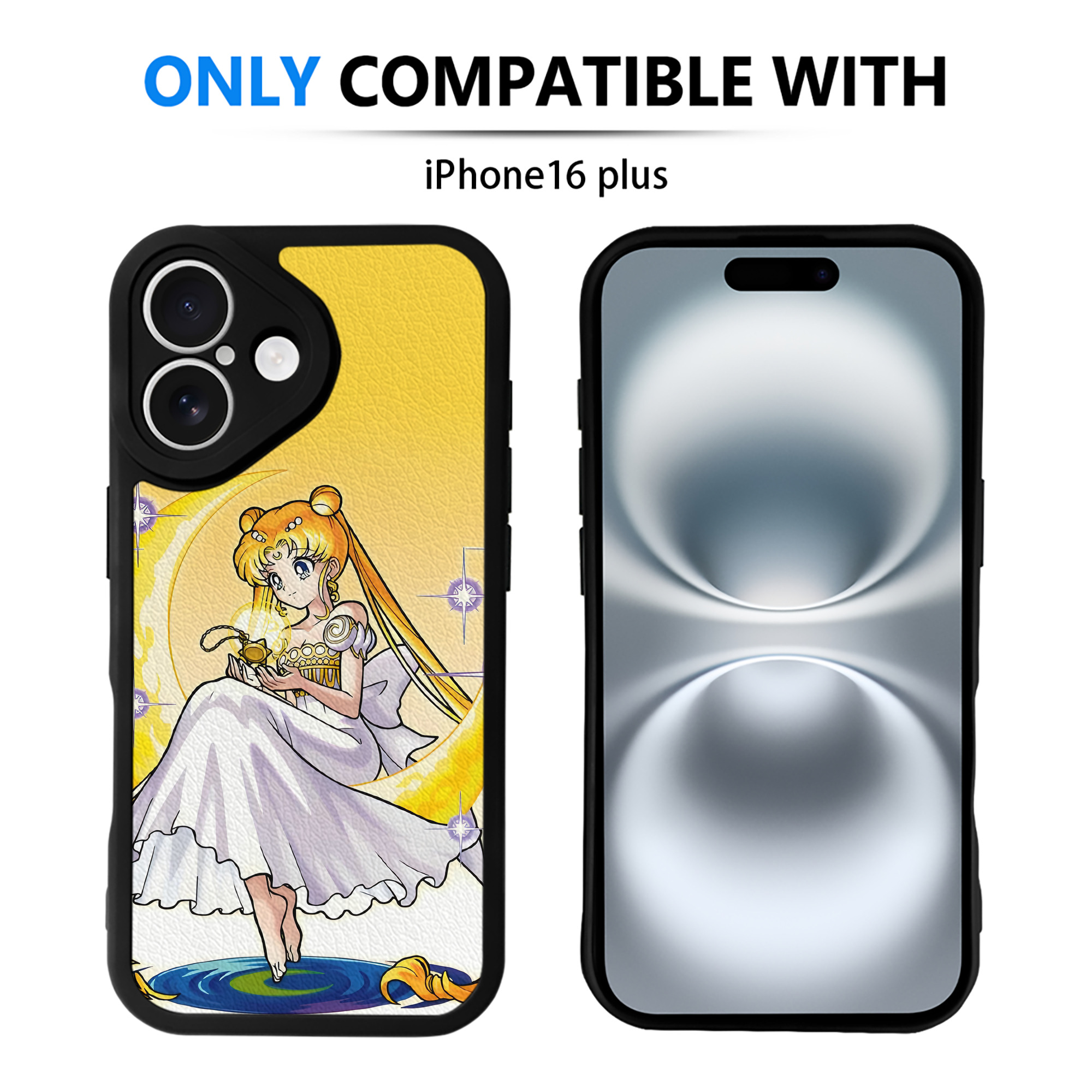 （画像用） 美少女戦士セーラームーン Sailor Moon 【iPhone 16シリーズ対応】シリコンスマホケース（レザー調） 材質：シリコン